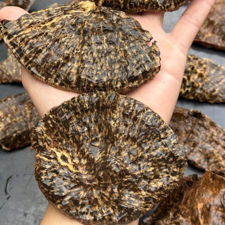 Natural agarwood for burning has a unique texture and appearance that's hard to fake.