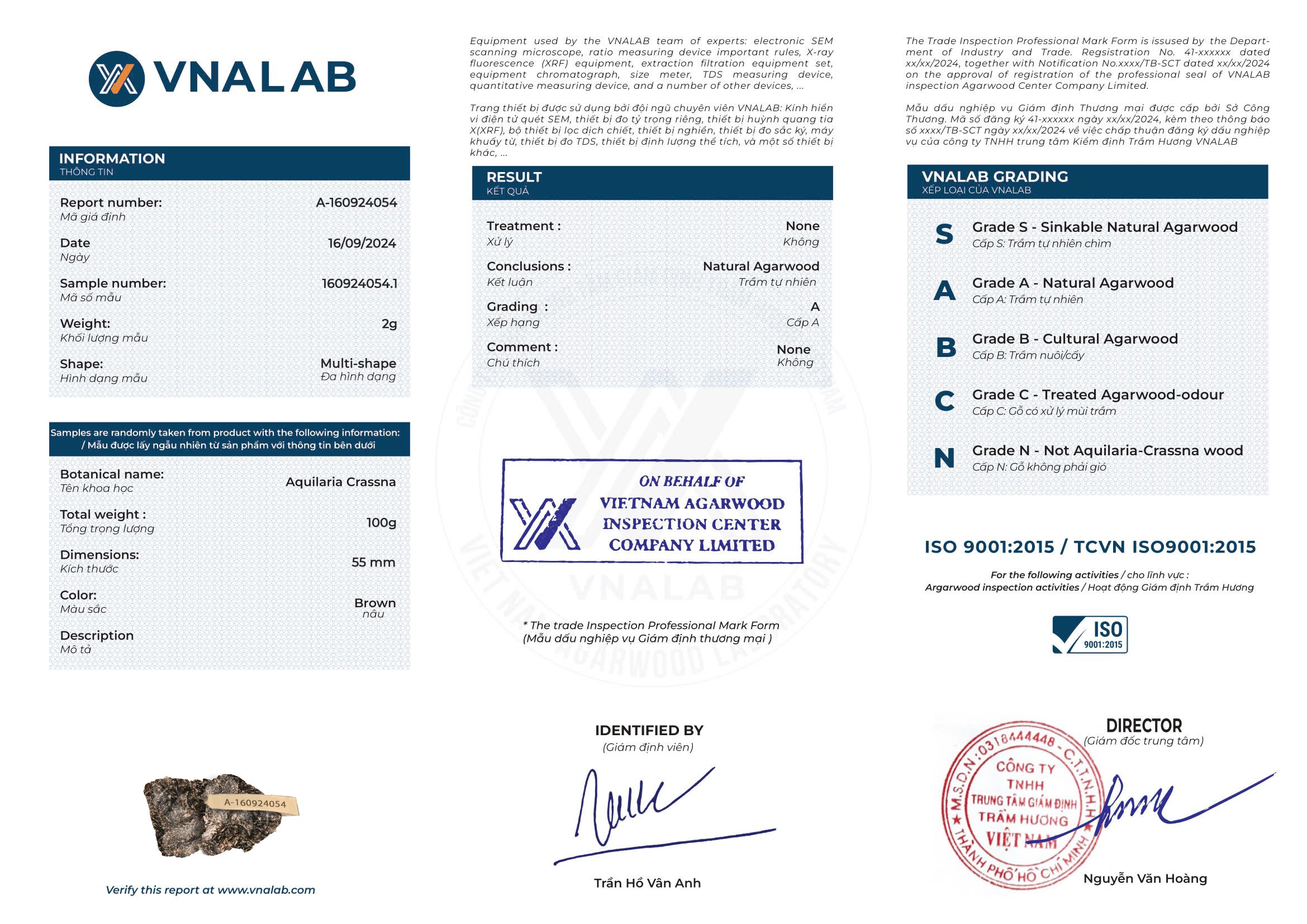 Every agarwood product produced from our store has a certificate of origin.